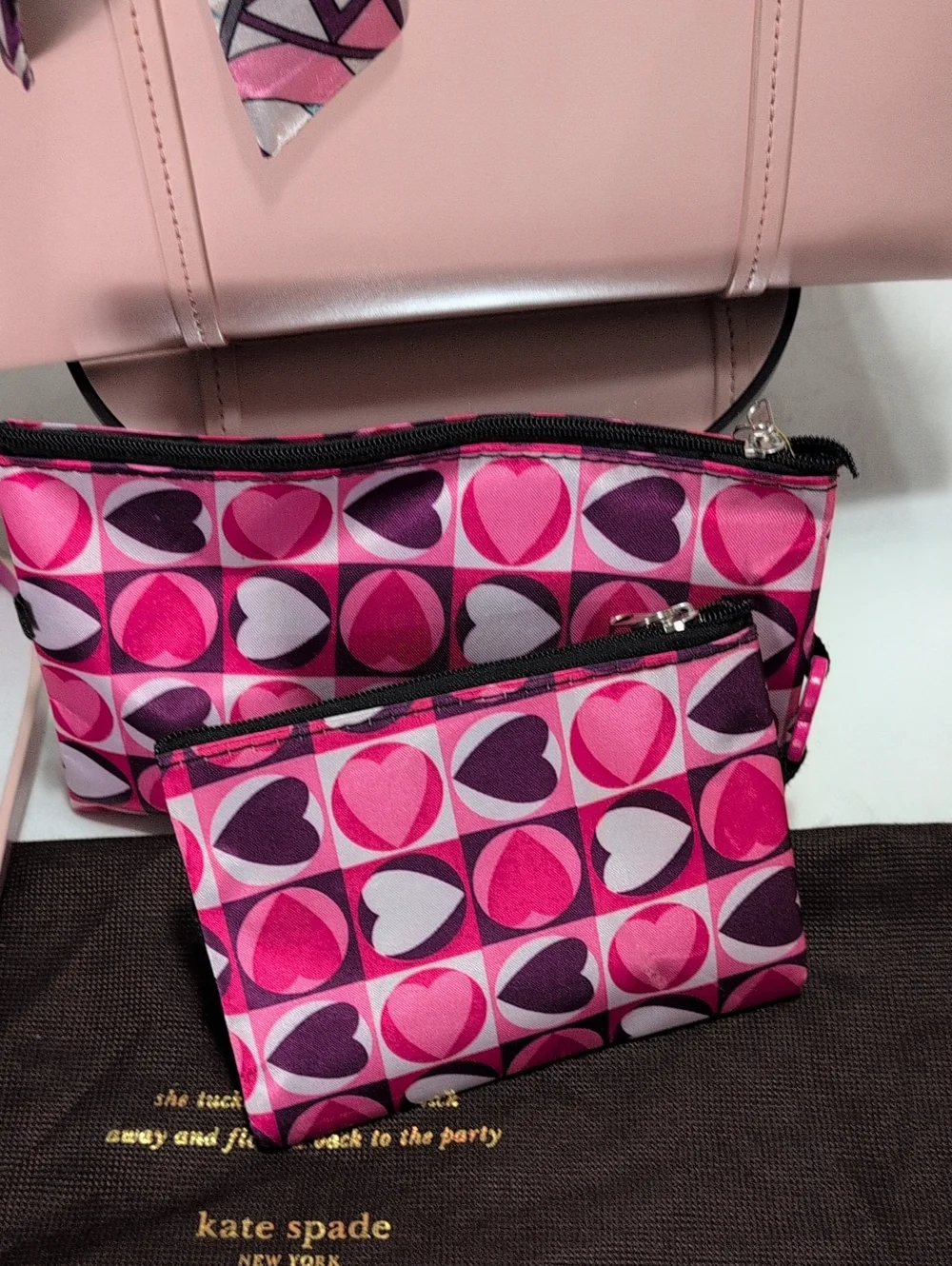 Kate Spade Small Arbour Hill Elodie Tote/Crossbody Pink & Hot Pink Leather - NEW